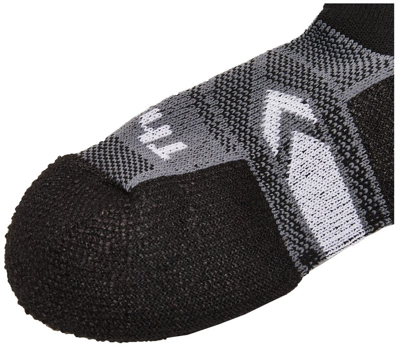 Thorlos Unisex Adult's 12 Hour Shift Thick Padded Crew Work Socks, Black/Grey Large - Image 2